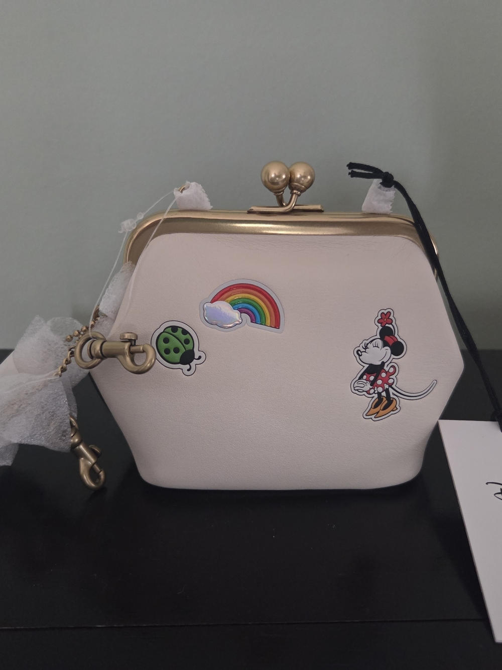 COACH White Disney Patch Kisslock Crossbody Bag - Picture 2 of 4